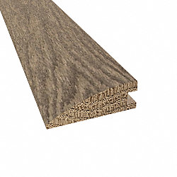 Prefinished Distressed Vineyard Haven Oak Hardwood 3/4 in thick x 3.125 in wide x 78 in Length Stair Nose